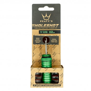Holeshot Kit di tappatura per forature Tubeless - Emerald