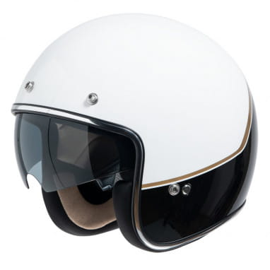 77 2.2 Jet helmet white black gold