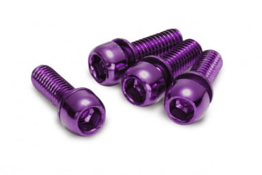 Screws set for disc brake M6 18mm - 4 pieces - purple