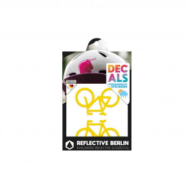Reflecterende sticker - fietsen - geel