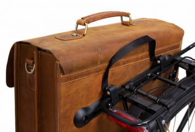 Tony M. Sacoche de porte-bagages avec adaptateur Klickfix - Marron