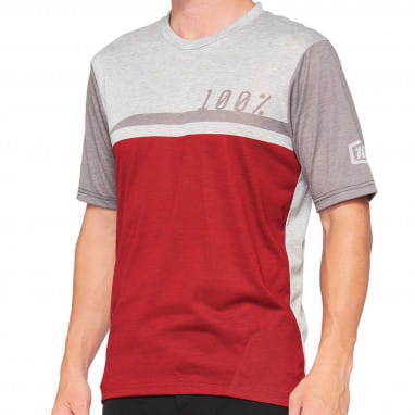 Airmatic - Short Sleeve Jersey - Cherry/Grey - Red/White/Grey