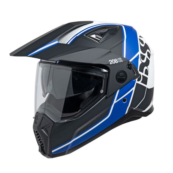 208 2.0 motorcycle helmet - matte black-blue