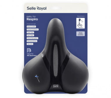 Selle de vélo Respiro Relaxed - noir