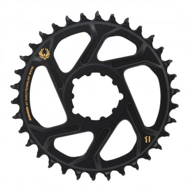 X-Sync 2 Eagle chainring - Direct Mount - 6 mm offset - black/gold