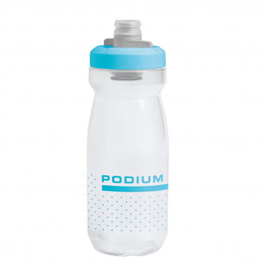 Bottiglia per bere Podium 620 ml - Trasparente / Blu