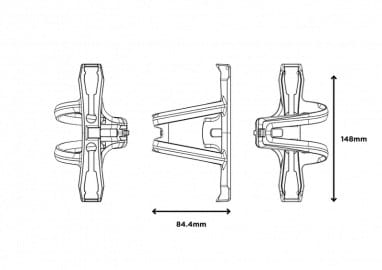 Side Release Bottle Cage - schwarz