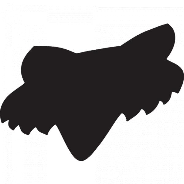 Sticker vossenkop - zwart