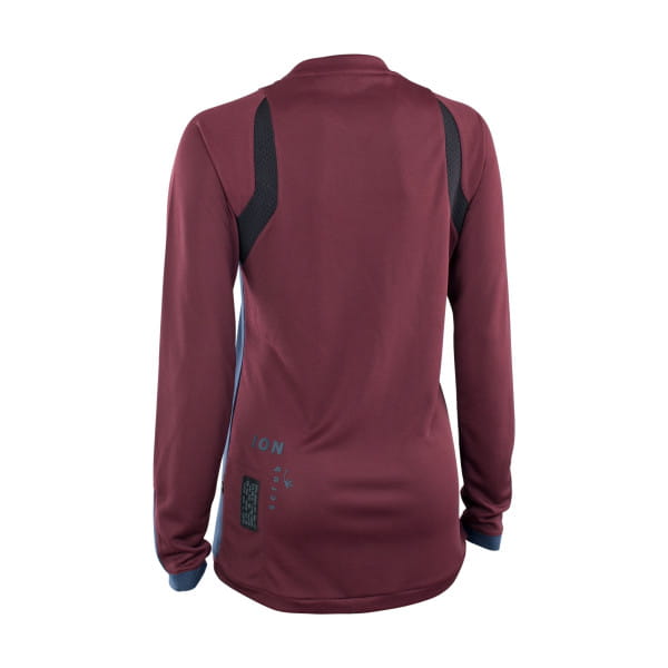 Tee LS Scrub AMP WMS - Maglia a maniche lunghe da donna - Red Haze - Rosso/Blu
