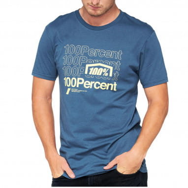 Kramer - T-Shirt - Leisteenblauw - Lichtblauw/Wit
