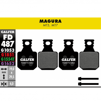 Plaquettes de frein Pro pour Magura MT5/7- Vert
