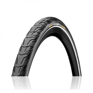 Ride City clincher tire - 28 inch - black - reflective stripes
