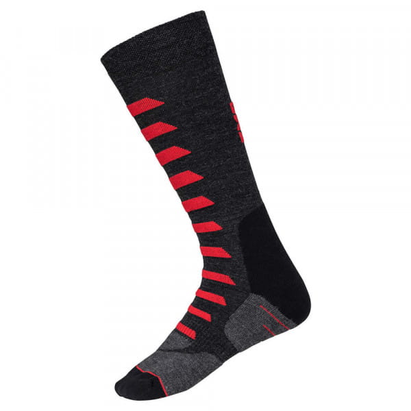 Chaussettes Merino 365 - gris-rouge