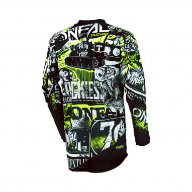 Element Youth Attack - Kids Jersey - Black/Neon Yellow
