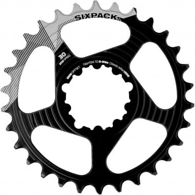 K-Ring SRAM Direct Mount Kettenblatt 0 mm Offset - 12-fach - schwarz