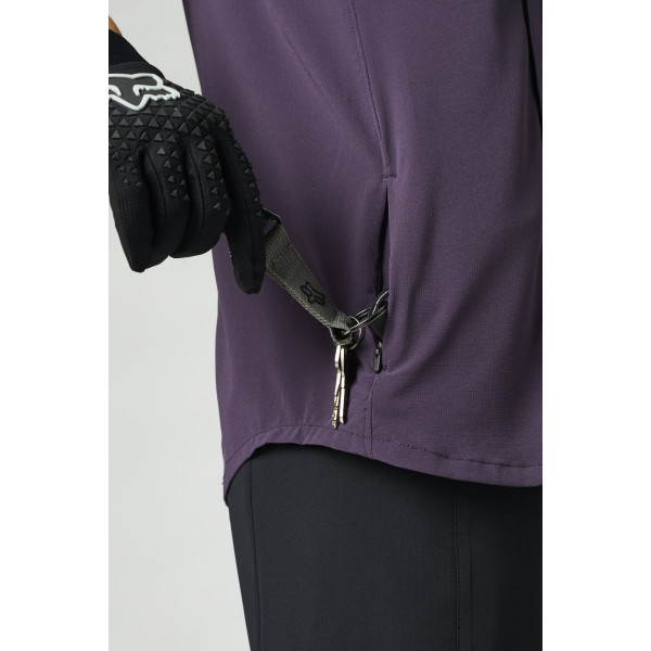 Donna Flexair Woven - Camicia da donna a maniche corte - viola scuro - viola