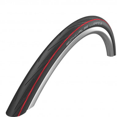 Lugano II clincher tire - 25-622 (700x25C) - KevlarGuard - Red stripe