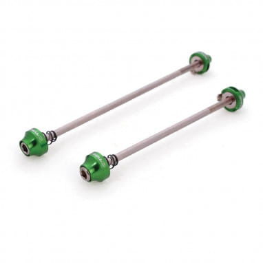 Hex quick release skewers VR and HR (pair)- Standard size - Green