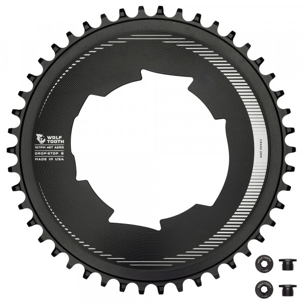 SRAM Aero-Kettenblatt, 107 BCD, 4-Loch, Drop-Stop B - black