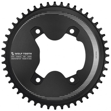 Shimano GRX Aero-Kettenblatt, 110 BCD Asymmetric, Drop-Stop ST - black