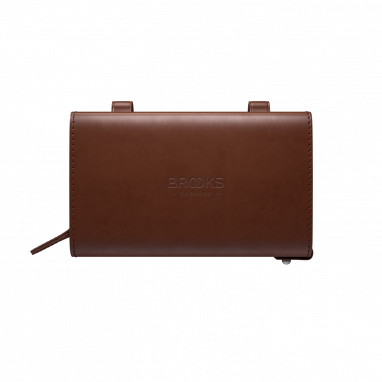 D-Shape Leather Saddle Bag - brown