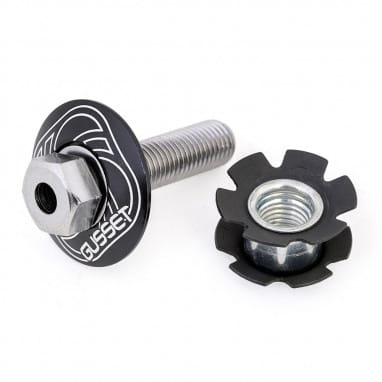 Hollow Star Nut 1 1/8" - black