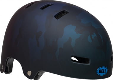 SPAN fietshelm - mat zwart/blauw camo