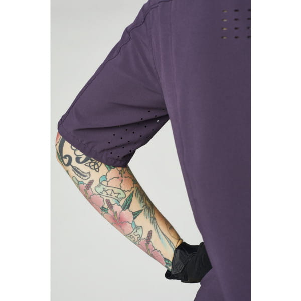 Women Flexair Woven - Woven Ladies Short Sleeve Shirt - Dark Purple - Purple