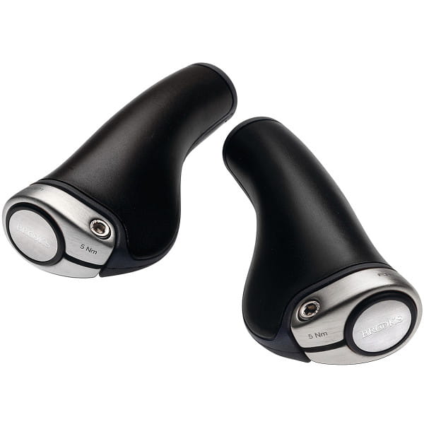 GP1 Leather Grips - long/short - black/silver
