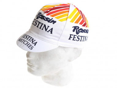 Casquette Vintage Cycling - Rossin Festina - blanche