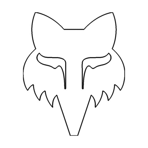 Fox Head 2.5" - Die Cut Vinyl - Blanc