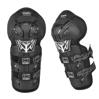 PRO III Carbon Look Knie- und Schienbein-Protektor black