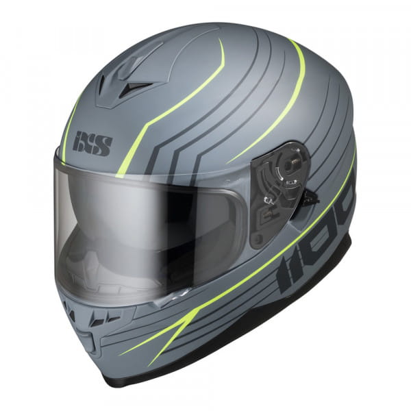 Full face helmet iXS1100 2.1 gray-yellow fluo matt