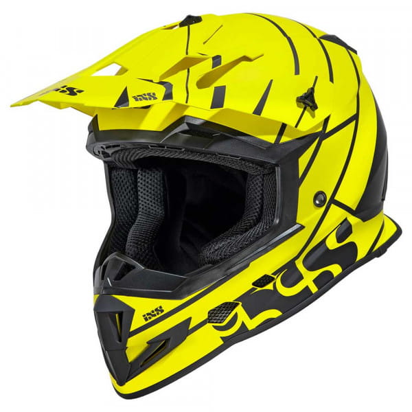 iXS 361 2.2 Motorradhelm - matt gelb-schwarz, Motocross Helme