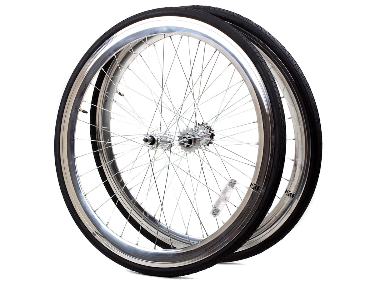 6KU Section Singlespeed Fixed Gear wielset - 30 mm - zilver 28 inch wielen | BMO Bike Mailorder