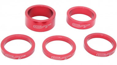 Headset spacer set 5-piece 1-1/8 inch - red