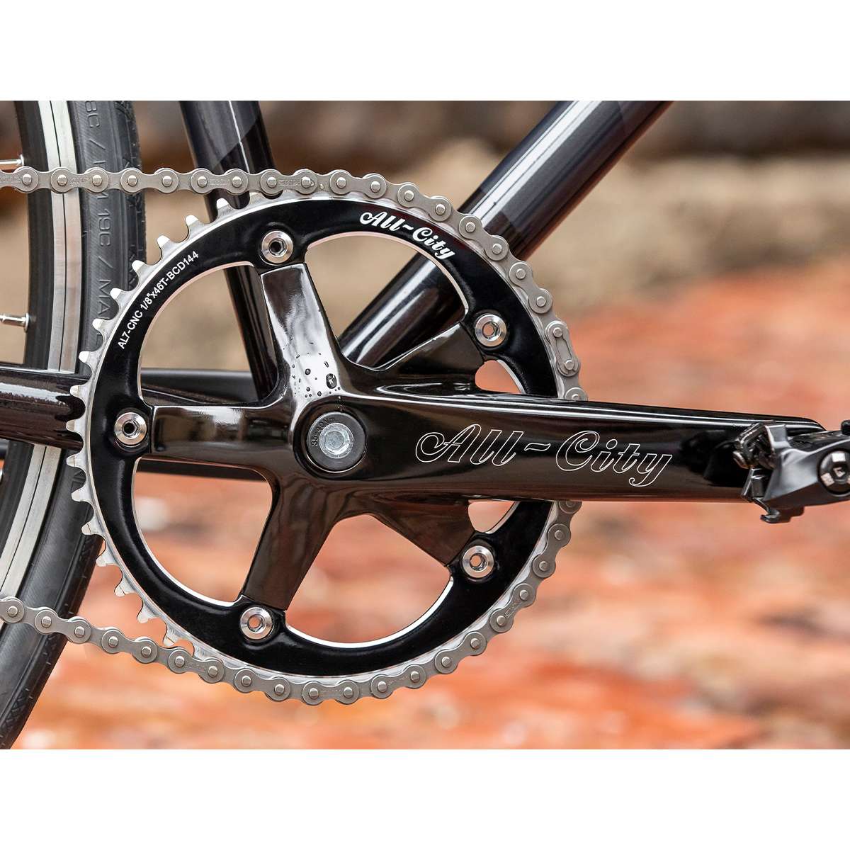 All City Big Block Complete Wheel Black Grey Fixies Singlespeed bikes BMO Bike Mailorder