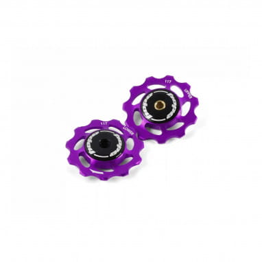 Jockey Wheels derailleur pulleys - 11 teeth - purple