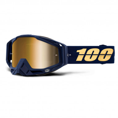 Racecraft Goggles Anti Fog Mirror Lens - Blauw/Goud