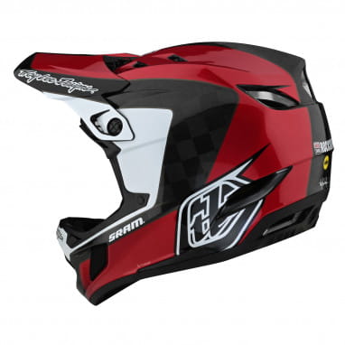 D4 Carbon - Fullface Helmet - Corsa Sram Red - Red/Black/White