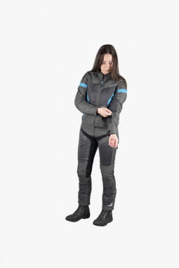 Sport ladies jacket Trigonis-Air dark gray-turquoise