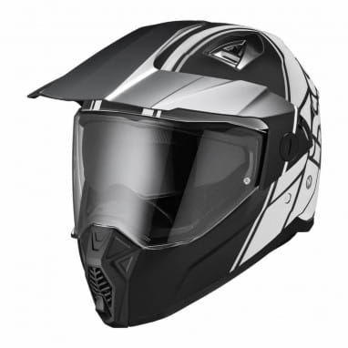 208 2.0 motorcycle helmet - matte black and white
