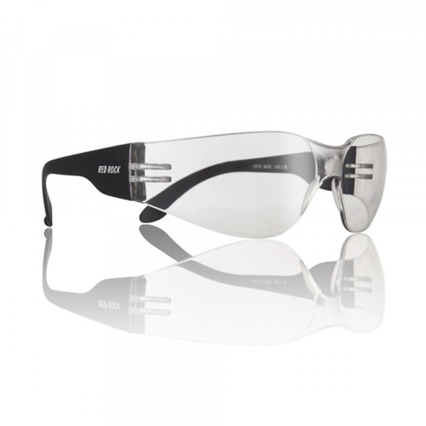 Glasses black - lenses transparent mirrored