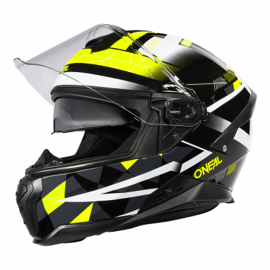 CHALLENGER helm EXO zwart/grijs/neon geel