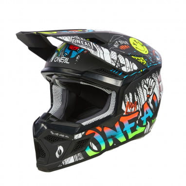 3SRS Casco giovanile RANCID nero/bianco