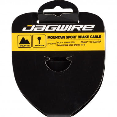 Cable de freno Mountain Sport acero inoxidable pulido - 1,5 x 2750 mm