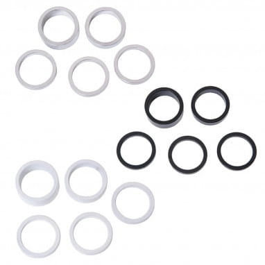 Headset spacer set 5-piece 1-1/8 inch - silver