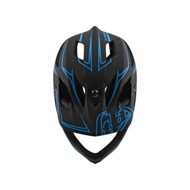 Stage Helmet (MIPS) Pinstripes Fullface-Helm - Schwarz/Blau