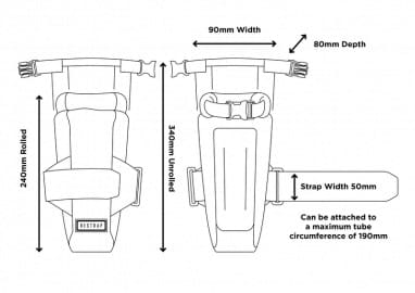 Downtube Bag - schwarz