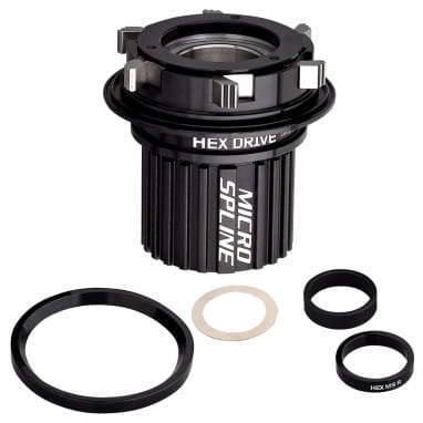 HEX Drive Microspline Freewheel Body Set - Black